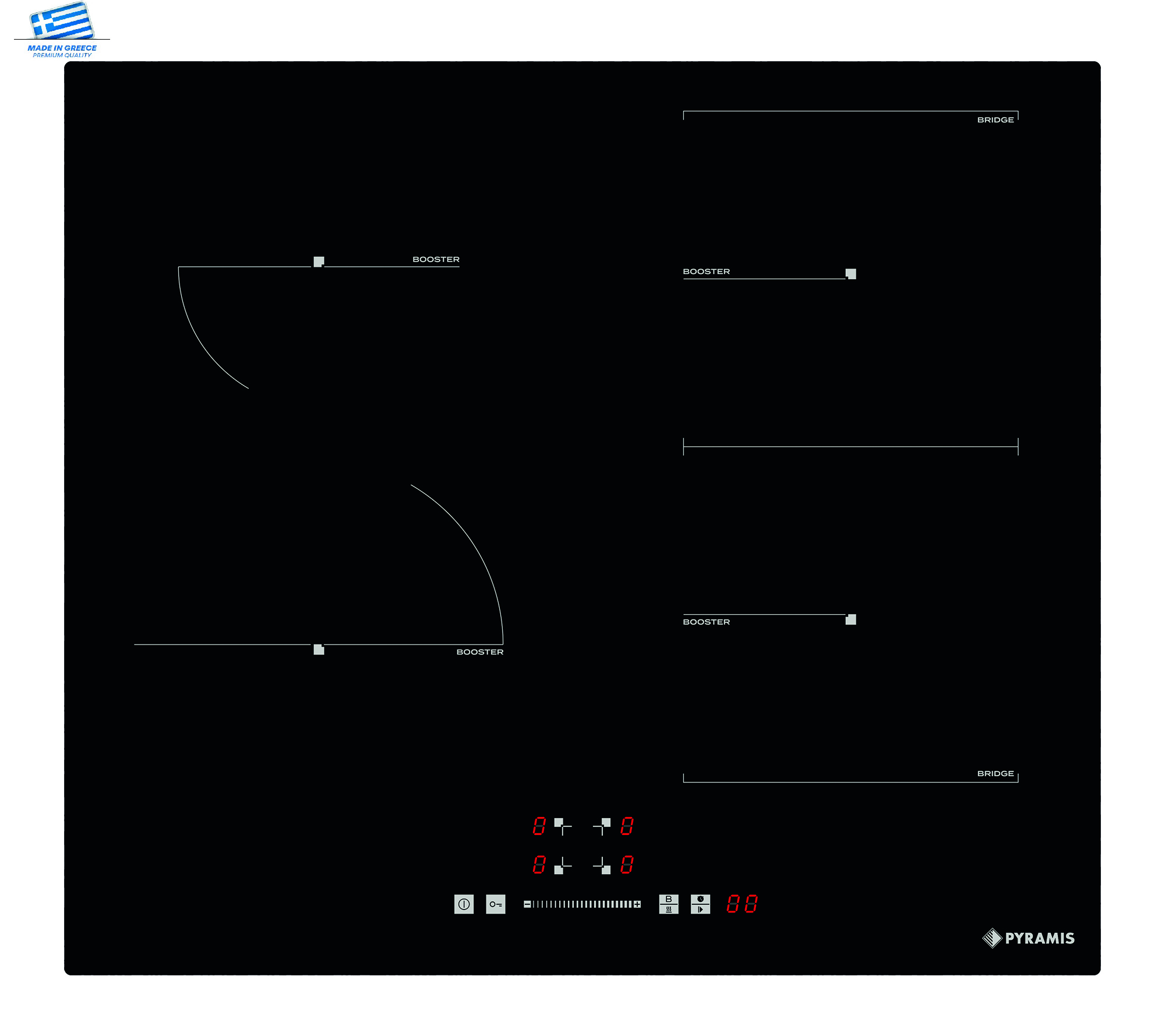 Plita inductie Pyramis PHI62432FMB Slider Touch Control Black