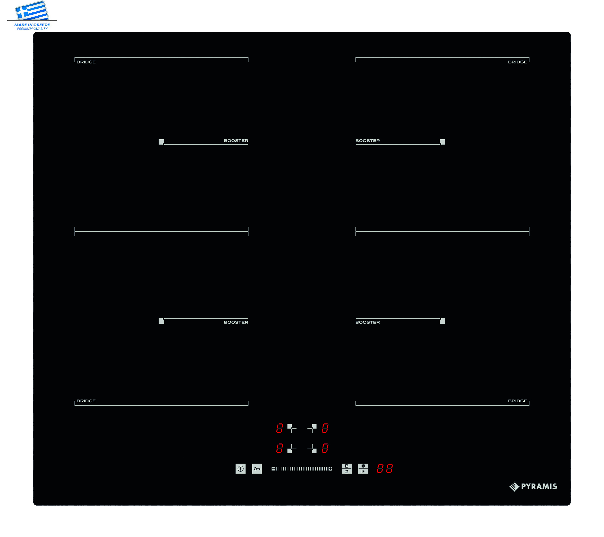 Plita inductie Pyramis PHI63432FMB Slider Touch Control Black