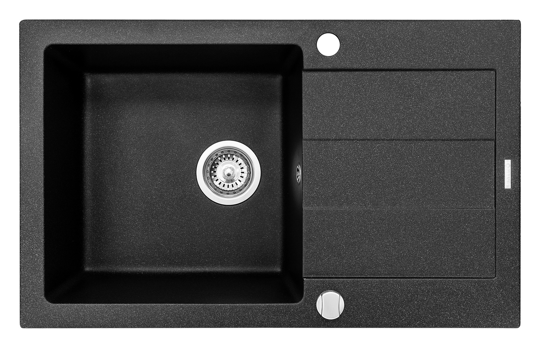 Chiuveta bucatarie SPARTA PLUS 78x48 1B 1D Black